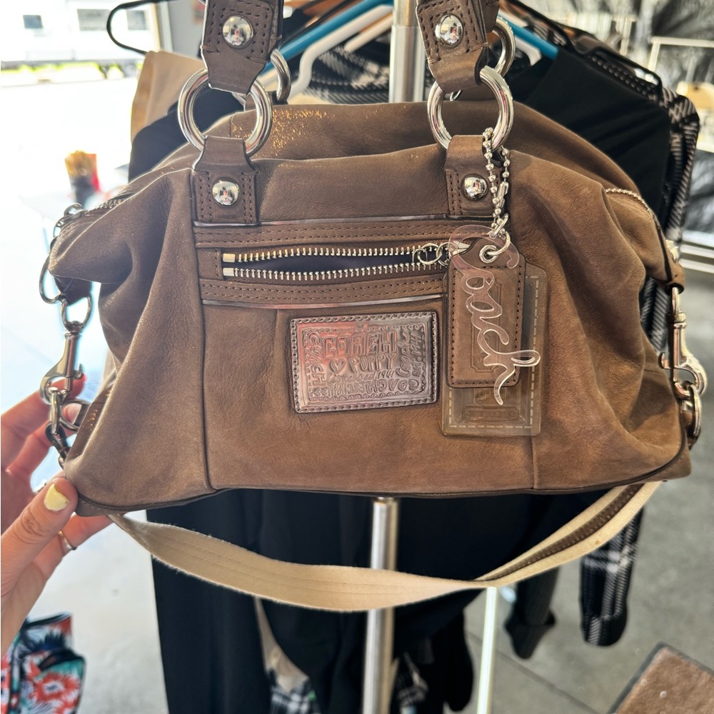 Coach Tan Leather Shoulder Bag